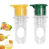 2 Stück Zitronenpresse Zitruspresse Manuell Limettenpresse Aus BPA-freiem Kunststoff Zitronen Entsafter Tragbare Zitronenpresse Klein Handpresse Zitronenausgießer Hand-Zitruspresse mit Wasserhahn