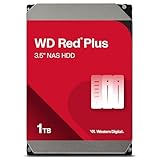 WD Red interne Festplatte 1 TB (3,5 Zoll, NAS Festplatte, 5400U/min, SATA 6 Gbit/s, NASware-Technologie, für NAS-Systeme im Dauerbetrieb) rot