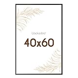 Wackadoo Bilderrahmen 40x60 Schwarz Fotowand Fotorahmen mit Glasscheibe Kunststoff Picture frame Posterrahmen