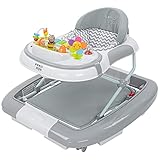 ib style 5in1 Lauflernhilfe, Gehfrei, Schaukelfunktion Licht & Melodie, Babywalker für Babys ab 6 Monate, Wave, Grau