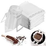 200 Stück Kaffeefilter Camping, Tragbare Drip Coffee Kaffeebeutel Bag mit hängenden Ohr, Drip Coffee Bag Filtertüten Kaffee Filter, Kaffee-Papier-Filter für Reisen, Camping, Zuhause, Büro