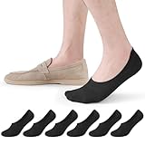 Closemate Sneaker Socken Herren Damen Füßlinge 6 Paar No Show Unsichtbare Socken mit Rutschfest Silikon Unisex Atmungsaktive Invisible Kurzsocken 39-42 43-46(6Schwarz, Größe M)