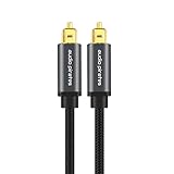 audio pirates optisches TOSLINK Glasfaserkabel,digitales S/PDIF-Kabel,Verstärker,Heimkino,Xbox One,PS4,OD:4,0 mm,Nylon-Ummantelung,Metall-Stecker,vergoldete Kontakte (0,5 Meter)