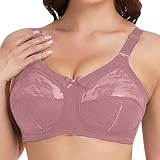 BH Damen ohne Bügel Große Größen Spitzen BH Tief V Gepolstert Klassische BHS Push Up für Damen Komfort Vollschalen Nahtlose Weicher Bequemer T-Shirts Seamless Bra Lauf Joggen Herren Tank Top