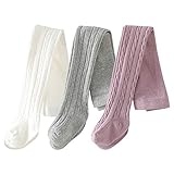 XPXGMT 3er-Pack Baby Mädchen Strumpfhosen Rich Cotton Little Kleinkind Mädchen Leggings 1-2 Jahre