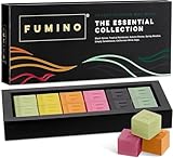 Fumino Frisches Handgemachtes Luxus-Schmelzwachs Essentiell Multipack-Set 12 Duftwachs-Stücke 6 Düfte Intensiver Duft mit Bienenwachs und Kokosöl