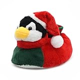 Onmygogo Kinder Tier Plüsch Warme Winter Hausschuhe Jungen Mädchen Pantoffeln für Weihnachten(28-30 EU, Pinguin)