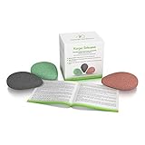 Konjac Schwamm im 3er-Set - von Xemeda Cosmetics, perfekt für die tägliche Gesichtsreinigung und ideal für ein sanftes, schonendes Gesichtspeeling, umweltfreundlich & nachhaltig
