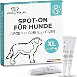 The Home Pet Lab Spot On Zecken- und Floh Schutz für Hunde (XL: 30-50 kg), Effektiver Zeckenschutz für den Hund, 3 Monate Langzeitwirkung gegen Zecken