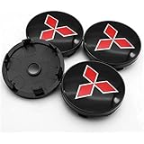 LZQbld 4 Stück Radnabenkappen für Mitsubishi Space Star 2013-2019 60mm, Nabendeckel Radnabendeckel Wasserdicht Staubdicht Reifen Felgen Zubehör