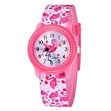 DEARMAMY 1Stk Kleine Mädchenuhr Solar- Gold Klassiker Wasserdicht Tank kinderuhren Armbanduhr sanduhren Children's Watches parkuhren achte auf Mädchen auf Kind aufpassen Rosa