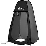 WolfWise Portable Pop Up Privacy Shower Tent Geräumige Umkleidekabine für Camping Wandern Strand Toilette Dusche Badezimmer X Large Schwarz