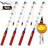 PLLYPE Laternenstab Kinder, 4pcs Laternenstab Elektrisch mit LED, LED Elektronischer Laternenstab, für St Martin, für Kinderpartys, Halloween, Weihnachten, 50cm