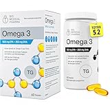 Omega-3-Fettsäuren aus Fisch – 1000 mg Fischöl mit 500 mg EPA + 250 mg DHA – Hohe Bioverfügbarkeit und Reinheit, IFOS-zertifiziert – Nachhaltig und ohne Zusätze – 60 Softgel Kapseln