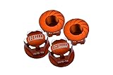 GPM Upgrades Aluminium 7075-T6 Radschloss E (Revo) 2.0 86086-4 für 1/8 4WD Schlitten Monster Truck (95076-4)/1/10 Maxx W/Widemaxx Monster Truck (89086-4) RC Car (Orange)