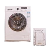 Waschmaschinenabdeckungen | wasserdichtes, transparentes PVC mit glattem Reißverschluss – automatische Frontlader-Waschmaschinen-Abdeckung, für draußen, Zuhause, Wohnheim, Schule, Wohnung, Miete