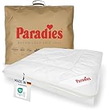 PARADIES Sommerdecke 135x200 cm - Prima Light Bio, atmungsaktive Sommerbettdecke 135x200 leicht, Steppdecke