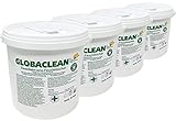 4 x Desinfektionstücher Eimer 5%-Lösung, Spendereimer inkl. 90 XXL Vlies-Tücher getränkt in Flächen-Desinfektionsmittel, Reinigungstücher wirksam gegen Bakterien, Viren & Keime Made in Germany