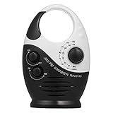 Compasty AM/FM Mini Duschradio Badezimmer Wasserdicht Radio Hängende Musik Radio Eingebauter Lautsprecher