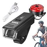 Helle Fahrradlichter – 4 Lichtmodi, helles wiederaufladbares Fahrradlicht, Rennrad-Frontlicht, wasserdichtes und sicheres Straßenlicht, leistungsstarkes Fahrrad-Frontlicht