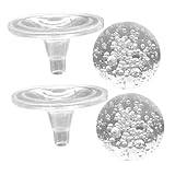 FUNOMOCYA 2 Stück Teiliges Glasball mit Haltern für Springbrunnen Dekorative Feng Shui Kugelbrunnen Klare Glaskugeln für Tischbrunnen und Miniteich Installieren Langlebig und Pflegeleicht