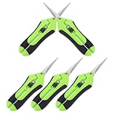 Veemoon 5 Stück Gartenschere mit Kunststoffgriff Kompakte Baumschere aus Edelstahl für Gartenarbeit Ast und Rebschnitt Handliches Garten Schnittwerkzeug