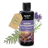 AllgäuQuelle® Sauna Aufgussmittel mit 100% Bio Öle Tiefenentspannung Lavendel Zeder Mandarine 100ml