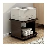 UWEREBFM Printer Stand Printer Stand Printer Stand Wooden Movable Laser Printer Cart with Open Storage Large Machine Stand Rolling Printer Table for Home Office Home Office Prin