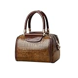 NICOLE & DORIS Handtasche Damen Designer Umhängetasche Mode Schultertaschen PU Leder Satchel Handtasche Krokodil Henkeltasche Clutch Crossbody Tasche Dunkelgelb