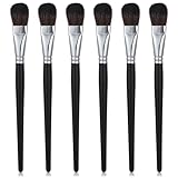 6 Stück Verwaschpinsel Acryl Runde Pinsel Acrylfarbe Acryl Pinsel Blending Blender Brush Blending Brush Pinsel Mopp-Pinsel Ovaler Misch Mopppinsel Mit Holzgriff Für Aquarell Gesichtskörperkunst
