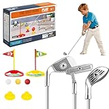 Rppiup 12Pcs Minigolf Set Spielzeug für Kinder, Minigolf für Zuhause, Golfkoffer Spiel Set mit Einziehbaren Golfschlägern, Golfspielzeug für Kleinkinder 3-8 Jahre, Indoor Outdoor Spiele Garten