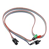 Stromkabel des Motherboards, Doppelschalter, schmal, mit beleuchtetem Netzkabel, On/Off/Reset On Off, Zurücksetzen des Original-Druckknopfschalters (einzelner Schalter). D