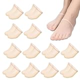 EupHHonycs Absätze Rutschfeste Liner 6 Paar Zehenkappen-Socken Damen Zehenliner Halbsocken Damen Zehenkappen-Socken Unsichtbare Liner Halbsocken Zehenabdeckungen Für Mules Gepolsterte Zehenabdeckung