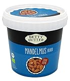 Bio Mandelmus braun, 1 kg Eimer, Premium-Mandelbutter, Mandelpüree, natürliches Nussmus ohne Zusatzstoffe