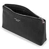 Berliner Bags Premium Kosmetiktasche Anna aus Leder, Kleines Mäppchen für Damen und Mädchen (Schwarz)