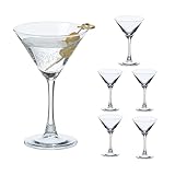 Relaxdays Martini Gläser, 6er Set, 140 ml, Cosmopolitan, Manhatten, spülmaschinenfest, Cocktailgläser, transparent