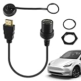 Display-Port-auf-HDTV-Adapter – HDMI-Stecker auf Buchse-Verlängerungskabel, wasserdichtes Auto-Display-Kabel für Armaturenbrett-Display, staubdichtes Design, HDTV-Verlängerungslösung für Kfz-Geräte