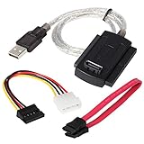 DIGIFLEX USB - Konverter Adapterkabel für 2,5' 3,5' SATA IDE Festplattenlaufwerke - SATA HDD, 2,5' Festplatte, 3,5' Festplatte, CD-ROM, DVD-ROM, CD-RW, COMBO-Gerät, DVD-RW auf Computer mit USB 2.0
