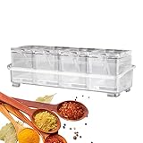 Gewürzdosen für Zuhause, Küche, Camping, Picknick, Grillen, Gewürzbox, transparenter Gewürzbehälter, klare Gewürzdosen, Salz, Acryl, Vorratsdosen für Gewürze