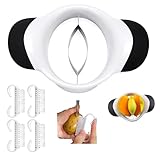 Mangoschneider, Mango-Splitter, Mangoschneider mit Edelstahlklinge, Mango-Pitentferner-Werkzeug, Mango-Trennwand mit ergonomischem Gummigriff, einfaches Entfernen und Teilen von Küchenhelfern