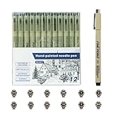 Generisch Kunst Tuschestifte Zum Zeichnen - Tinte Marker Pigmentstifte bedarf - Scrapbooking Malmarker Ergonomisch Für Kinder Erwachsene Jugendliche Schüler