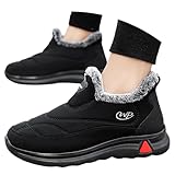 Generisch Herren-Winterstiefel, isoliert, Thermisch, warm, weiche Sohle, hoher Schaft, Schneeschuhe für Outdoor-Aktivitäten den Alltag (Black, 44)