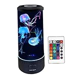 SouiWuzi LED Fantasy Jellyfish Lava Lampe, runde 7 Farbkabine -Jellyfisch -Tank -Stimmungslicht, künstliche Quallen Nachtlicht für Home Office Decor