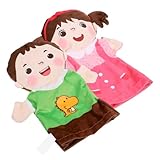 BESPORTBLE 2Stücke Handpuppen Lebensechte Figuren für Kreatives und Geschichtenerzählen Sicheres Material für Interaktion und Bildung