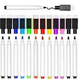 Lxtness 12 Stück Whiteboard Stifte, 9 Farbe Whiteboard Marker Magnetische Trockenlösch Abwischbare Marker mit Feiner Spitze für Büro, Zuhause usw.
