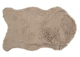 CB Home & Style Kunstfell Dekofell Teppich rosa grau Taupe Creme Sitzkissen Lammfellimitat Felloptik Verschiedene Größen (Taupe, 60 x 180 cm)