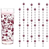 GEFIRE 18 Stück Burgundy Color Wasserperlen Schwimmkerzen Schwimmende Perlen Schwimmende Kerzen Schwimmkerzen für Vase, Wasserflaschenfüller, Hochzeit, Tischdekoration (1,2 M)