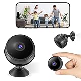 Mini-Kamera 1080P FHD Überwachungskamera innen WLAN Live Übertragung Handy APP WiFi Camera Indoor mit Akku Kleine Kompakte Sicherheitskamera mit Nachtsicht Bewegungsmelder für Baby Alten Haustier