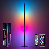 LED Stehlampe Wohnzimmer Dimmbar, 140cm RGB Stehlampe mit Fernbedienung und APP, Stehleuchte mit 16 Millionen Farben, Musikmodi, DIY-Modus & Timing -Funktion für Wohnzimmer, Schlafzimmer, Spielzimmer