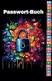 Passwort Buch: Passwort Manager Deutsch mit Register A-Z für einfache Übersicht : Klein A5 Organizer mit Sicherheit für Passwörter und Wallets